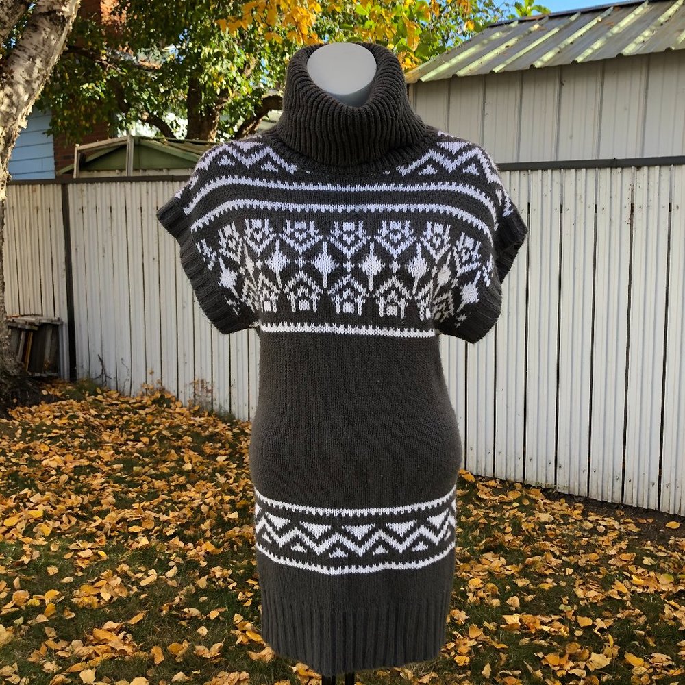 Black & White Fairisle Sweater Dress